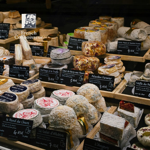 French cheese display