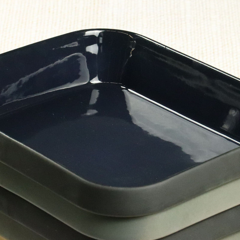 Rectangular white terracotta dish 31x26cm - Manufacture de Digoin