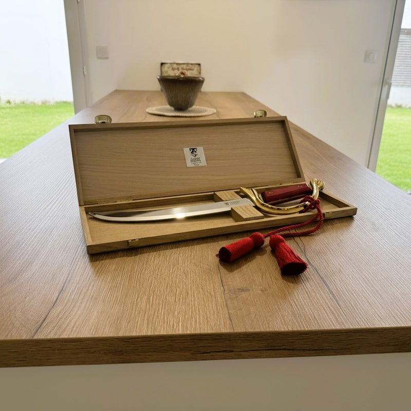 Napoleon Champagne saber in a oak box