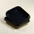 Rectangular blue terracotta dish 26x21cm - Manufacture de Digoin