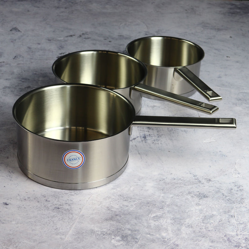 Cristel Set of 3 Saucepans