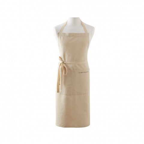 Charvet Edition Coton and Linen Apron LE TABLIER Français White Background