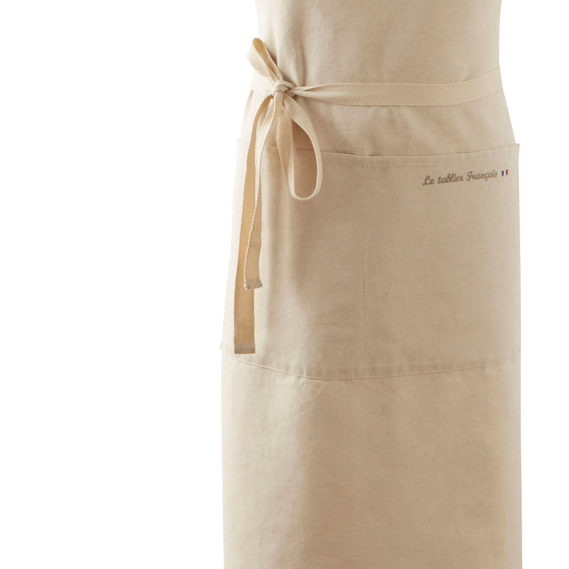 Charvet Edition Coton and Linen Apron LE TABLIER Français White Background