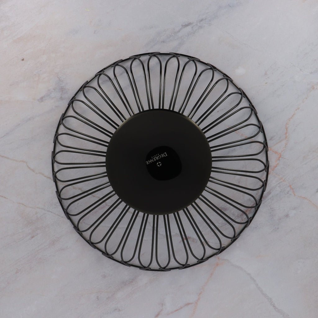 Degrenne Black roud basket Empty on Marble Topshot