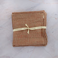 Charvet Edition Napkins MODENA Red Linen on Marble